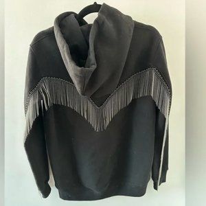 ALL SAINTS Giselle Chain Fringe Trim Hoodie